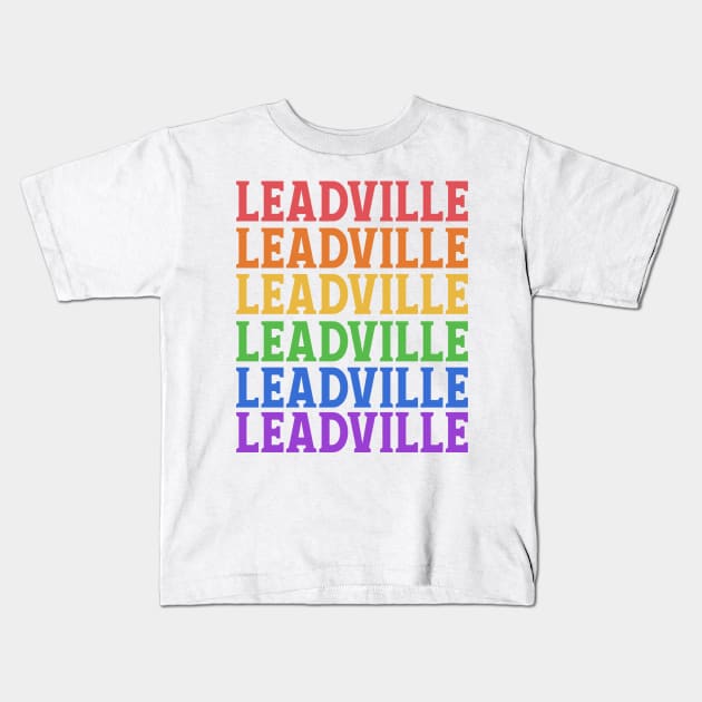 LEADVILLE COLORADO Kids T-Shirt by OlkiaArt